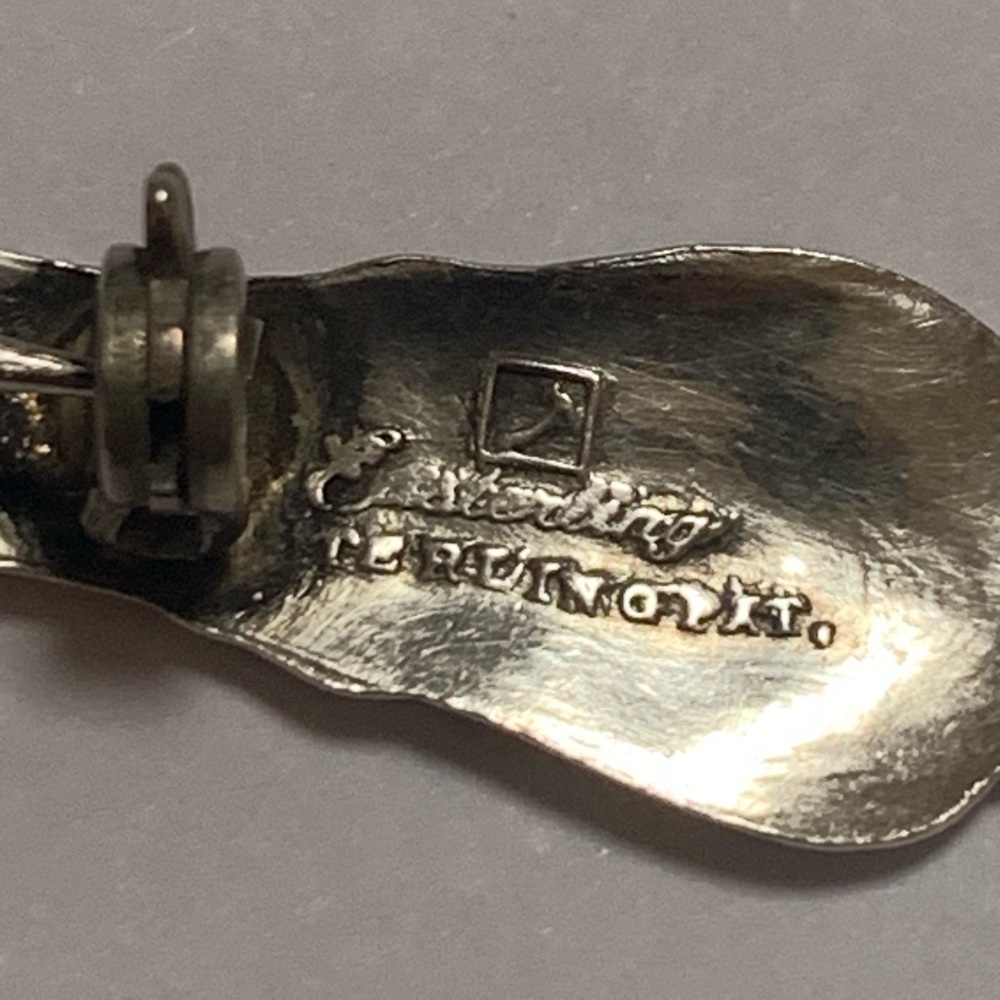 Vintage Easterling sterling silver salt spoon brooch - Picture 12 of 13